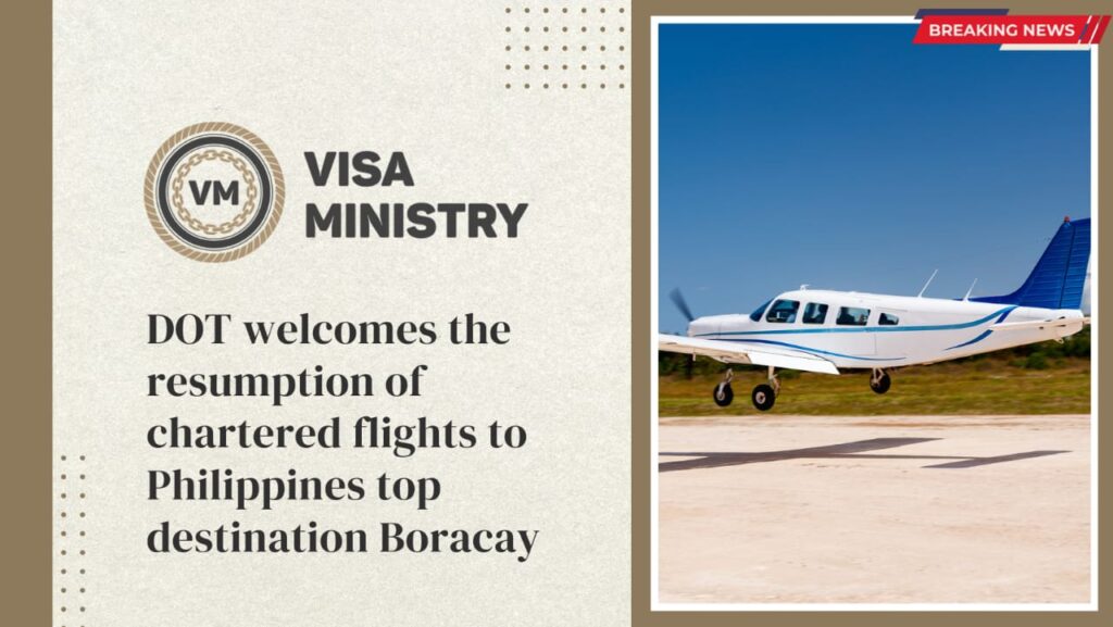 DOT welcomes the resumption of chartered flights to Philippines top destination Boracay