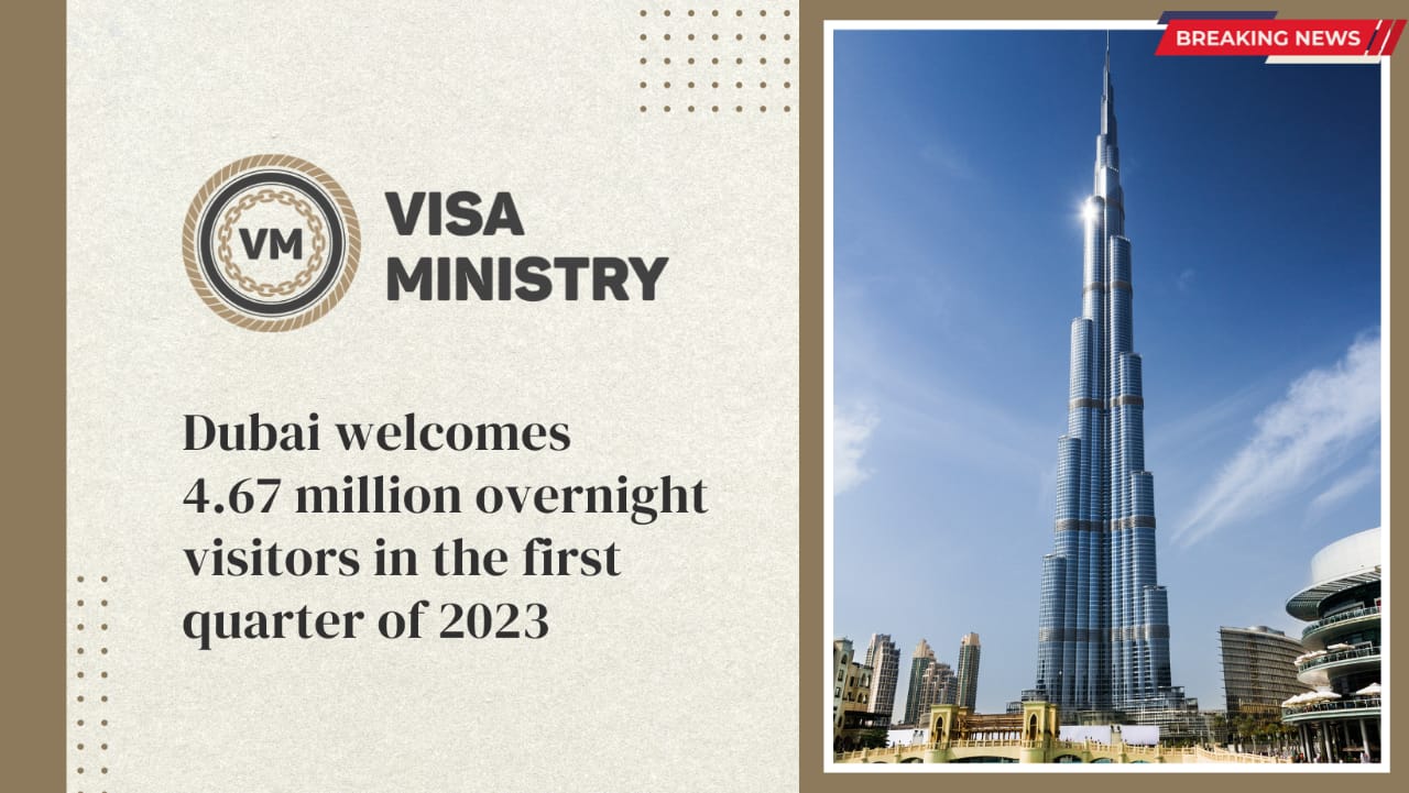 Dubai welcomes 4.67 million overnight visitors in the first quarter of 2023