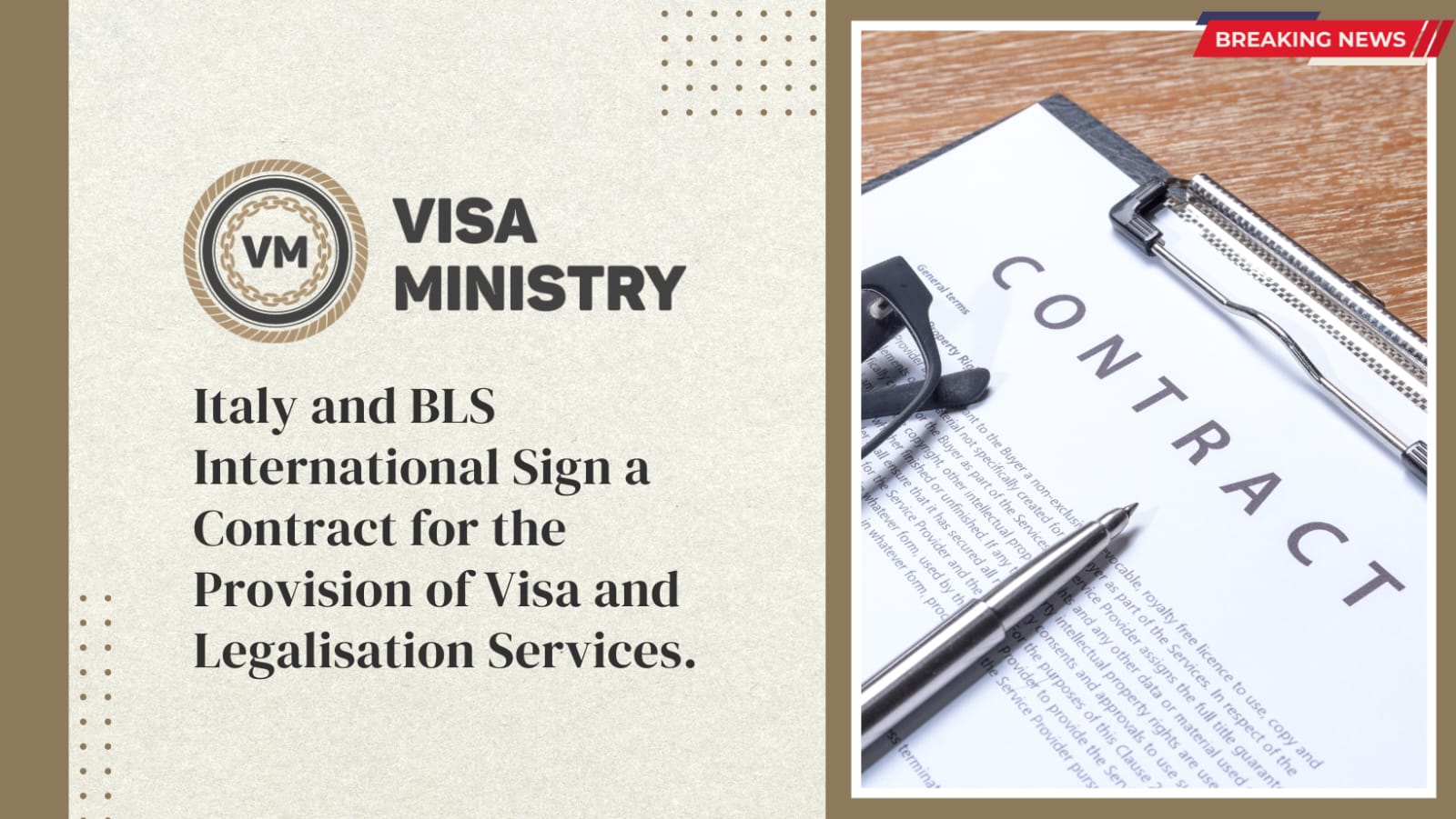 Italy and BLS International Sign a Contract for the Provision of Visa and Legalisation Services