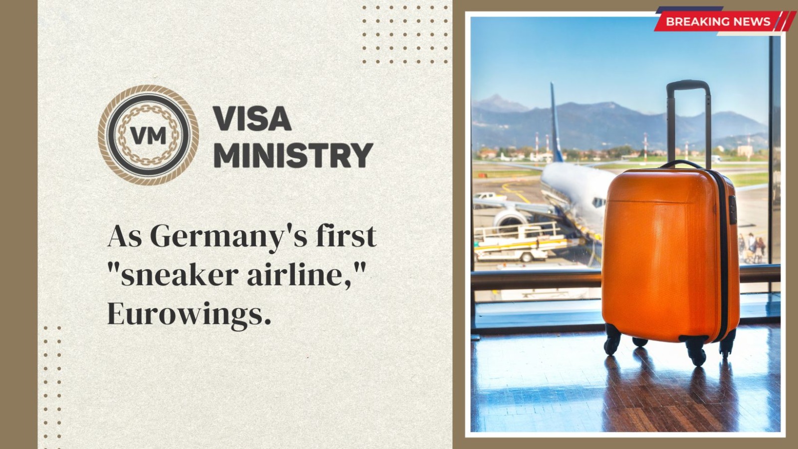 As Germany’s first “sneaker airline,” Eurowings.