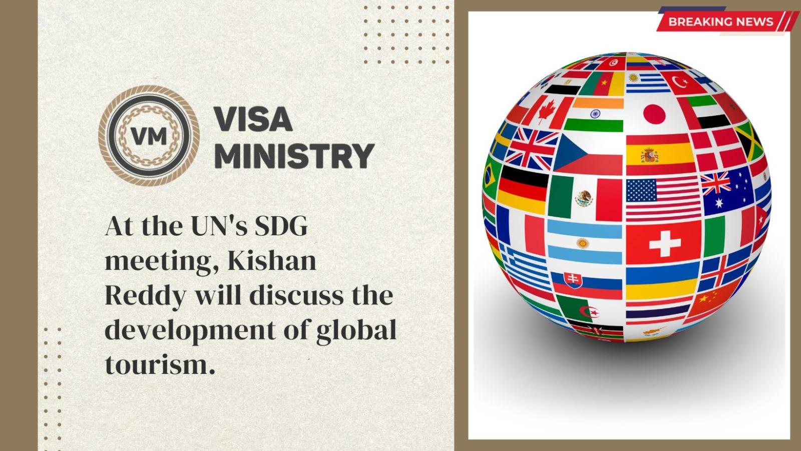 At the UN’s SDG meeting, Kishan Reddy will discuss the development of global tourism.