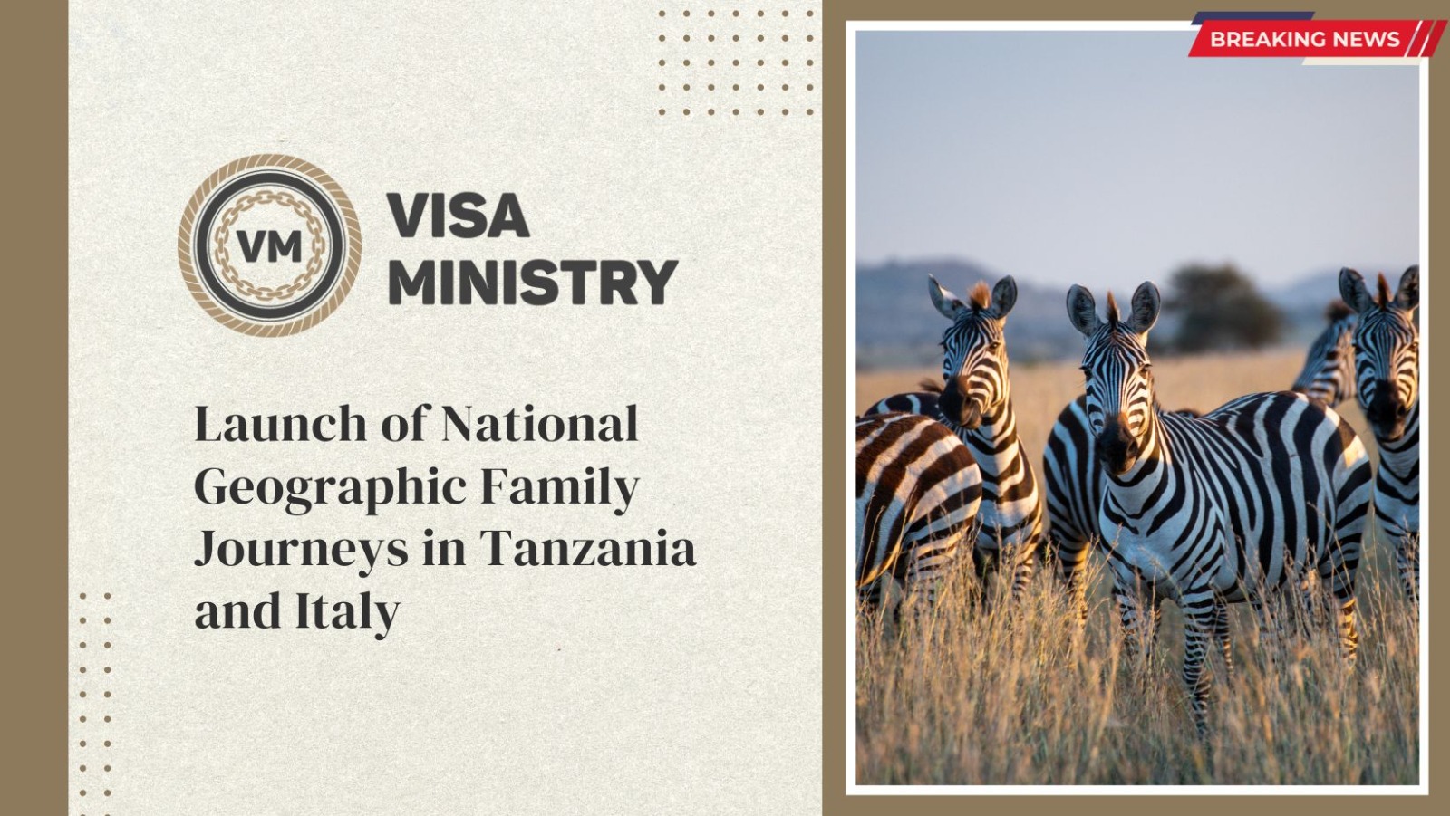 Launch of National Geographic Family Journeys in Tanzania and Italy.