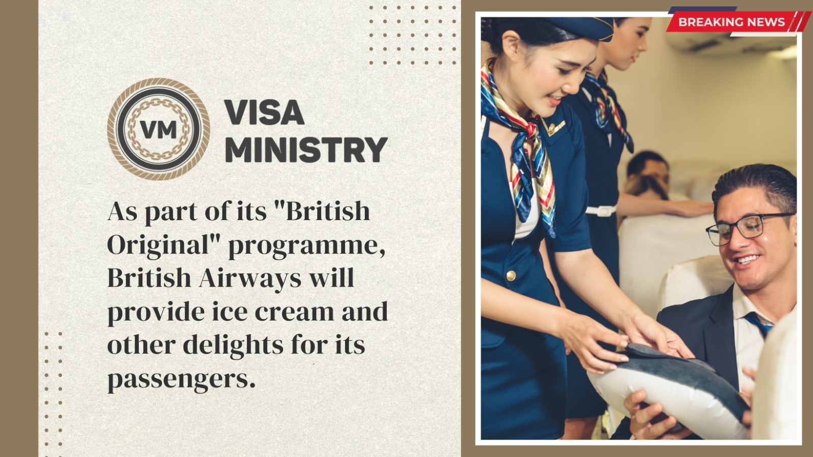  “British Original” programme, British Airways will provide ice cream and other delights for its passeng