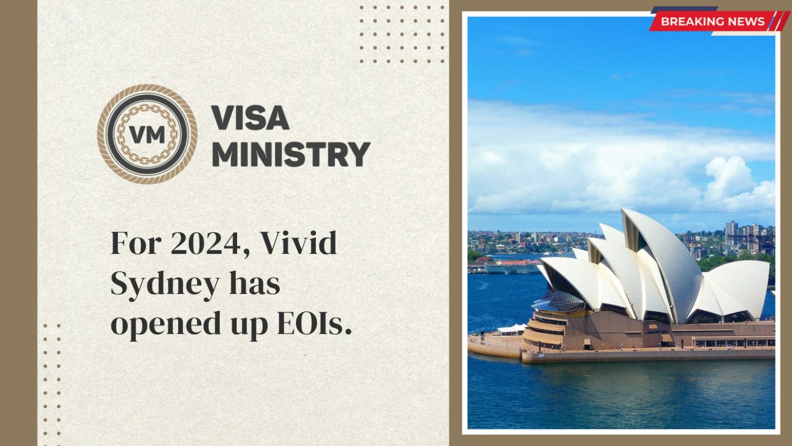 For 2024, Vivid Sydney has opened up EOIs.