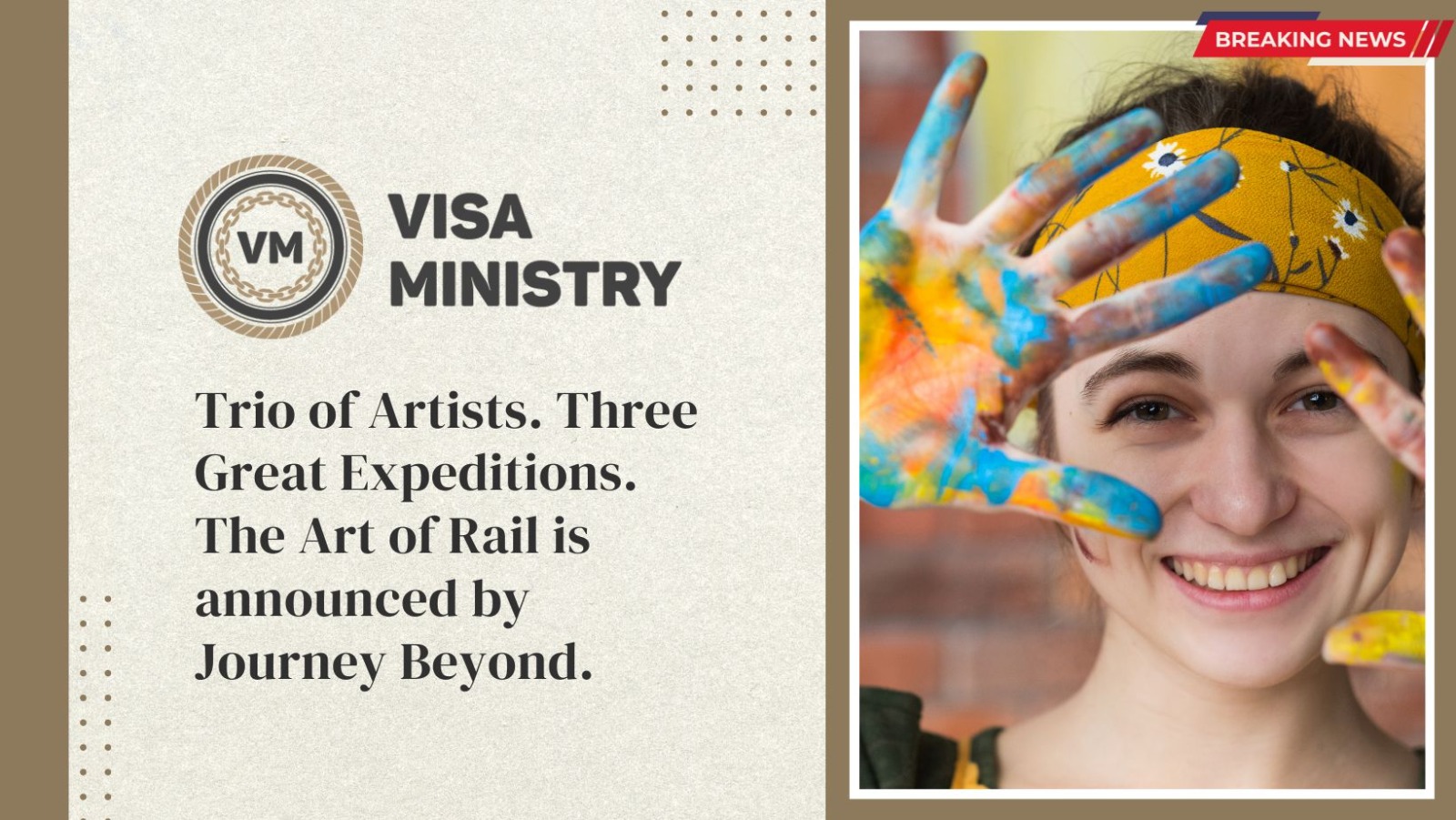 Trio of Artists. Three Great Expeditions. The Art of Rail is announced by Journey Beyond.