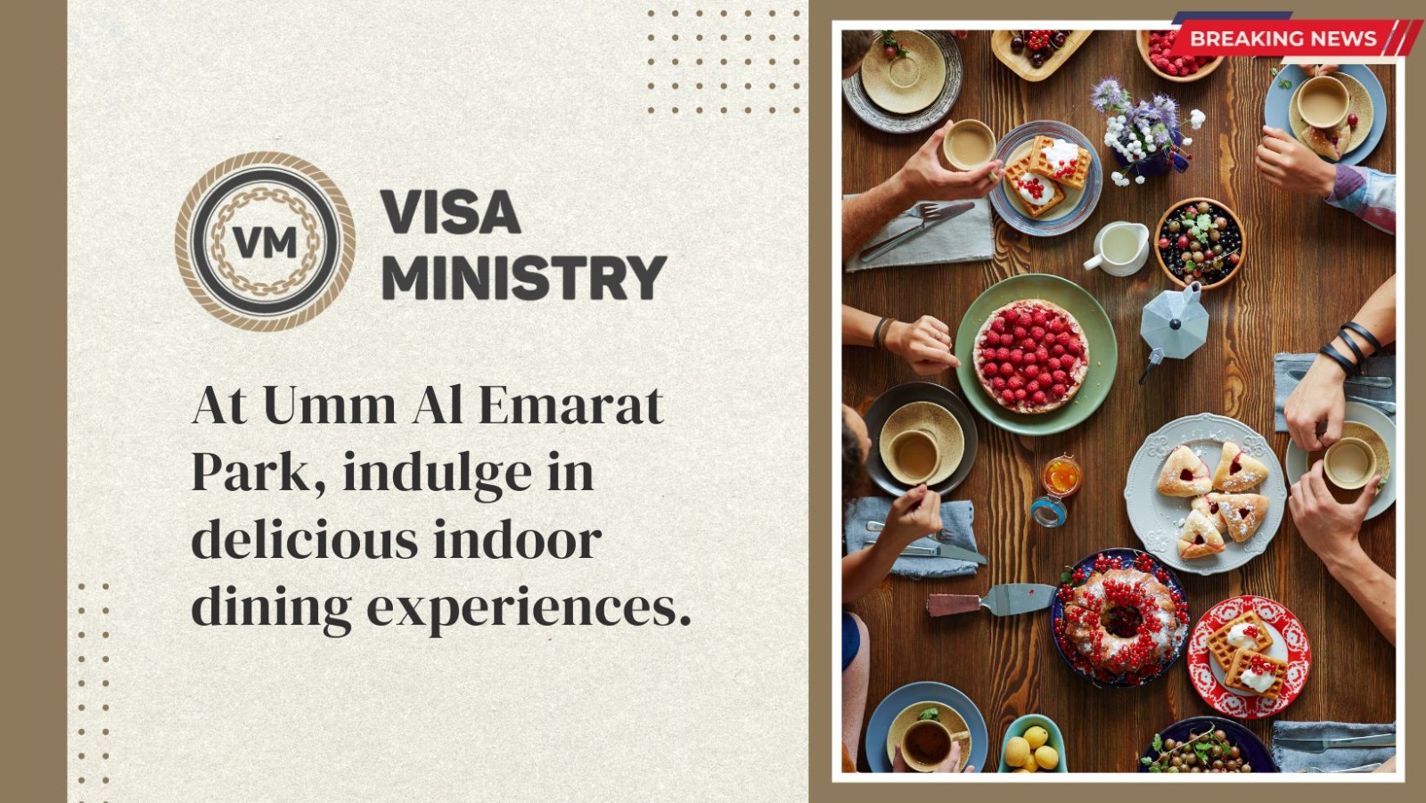 At Umm Al Emarat Park, indulge in delicious indoor dining experiences