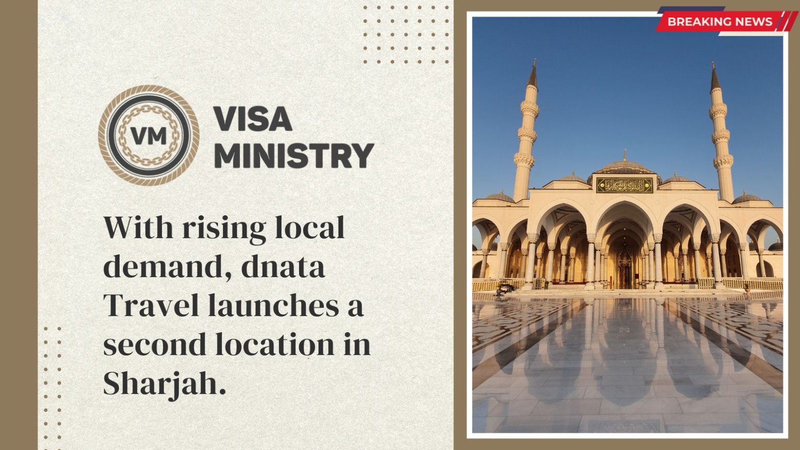 With rising local demand, dnata Travel launches a second location in Sharjah.