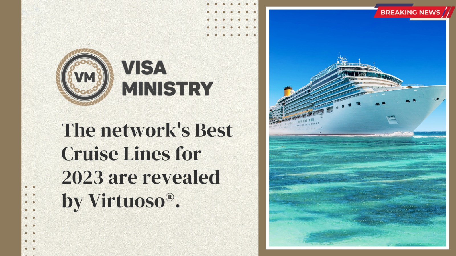 The network’s Best Cruise Lines for 2023 are revealed by Virtuoso®.