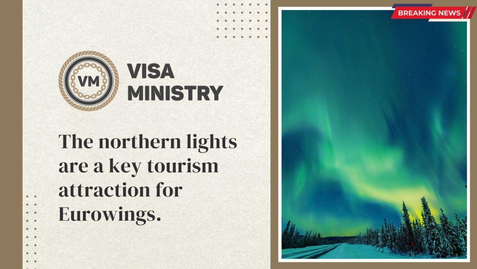 The northern lights are a key tourism attraction for Eurowings