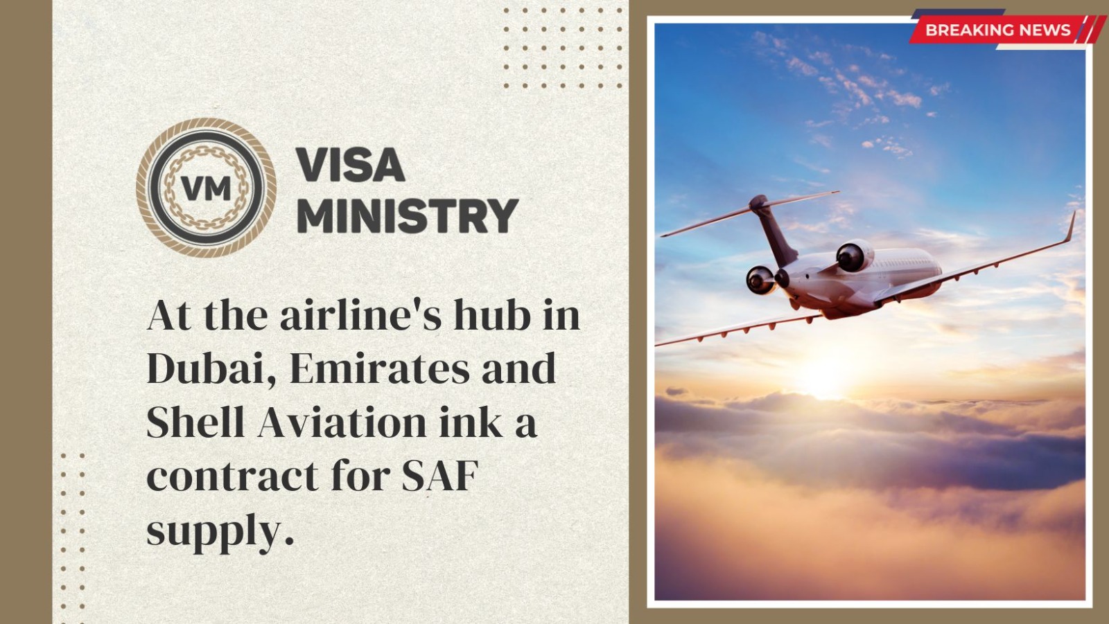 At the airline’s hub in Dubai, Emirates and Shell Aviation ink a contract for SAF supply.