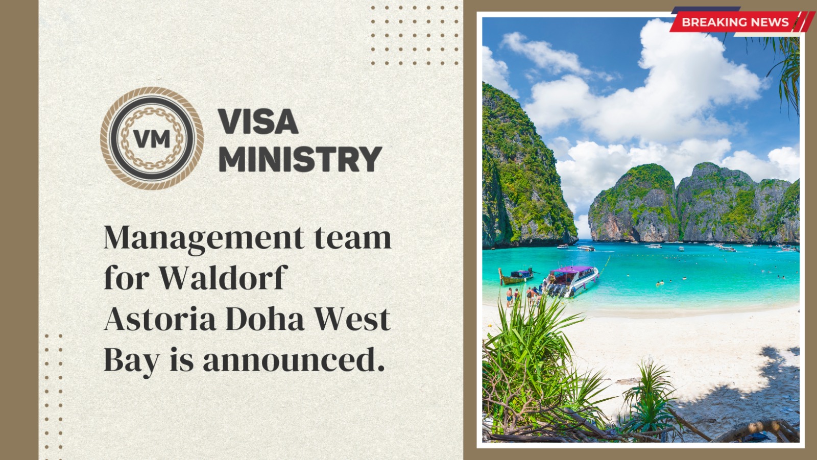 Management team for Waldorf Astoria Doha West Bay is announced