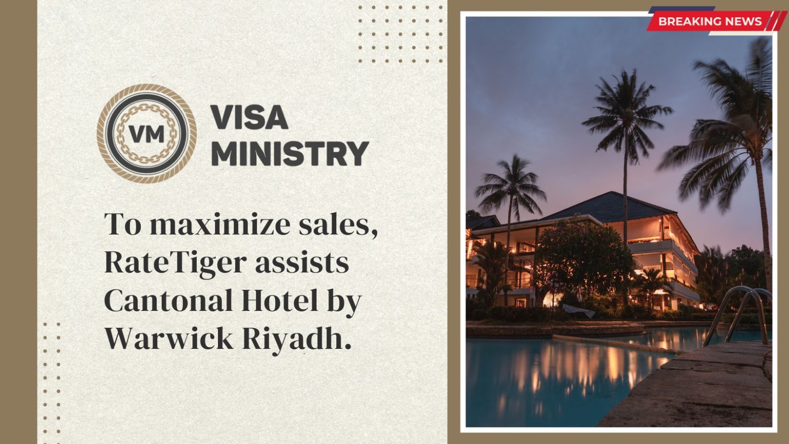 To maximize sales, Rate Tiger assists Cantonal Hotel by Warwick Riyadh