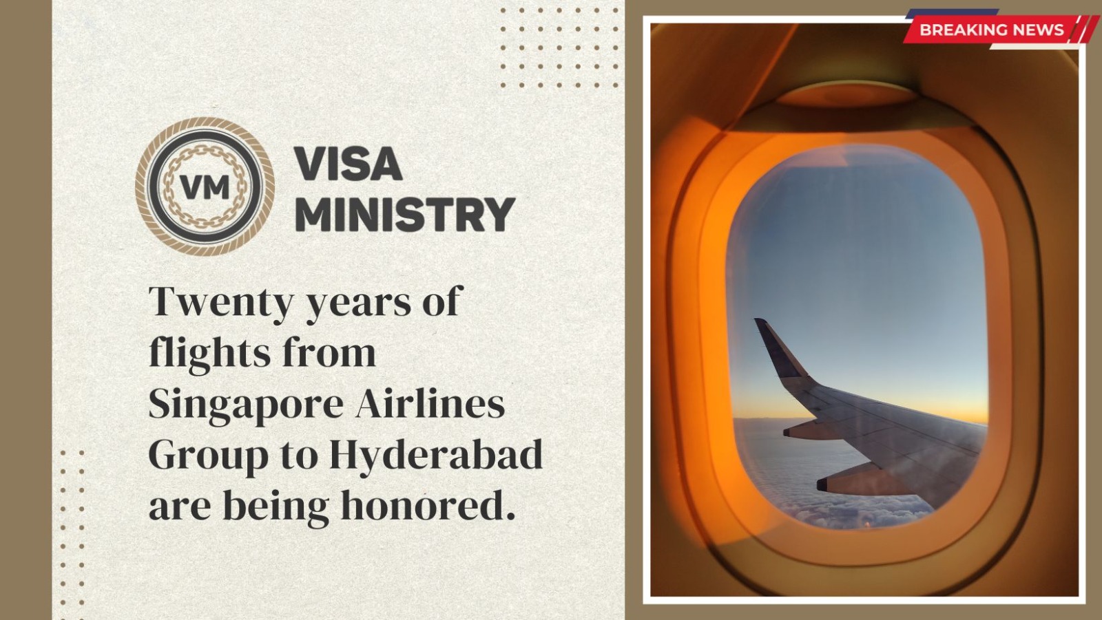 Twenty years of flights from Singapore Airlines Group to Hyderabad are being honored